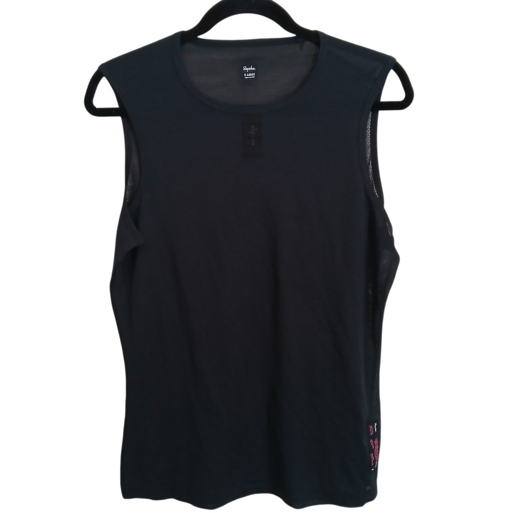 Rapha Men's Lightweight Sleeveless Cycling Base Layer Mesh Tank Black Size XL